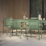 Sarek Outdoor Stackable Dining Armchair - Khaki Green