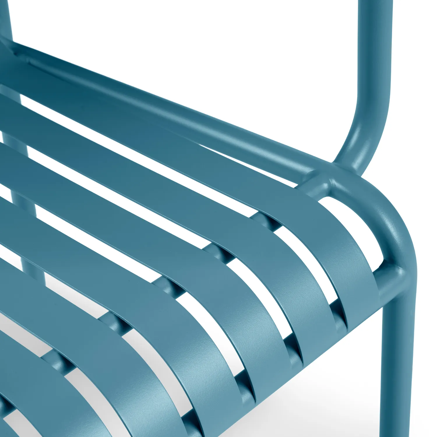 Sarek Outdoor Stackable Dining Armchair - Peacock Blue - Image 3