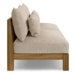 Cove 68.5_ Outdoor Armless Modular Loveseat - Basket Beige