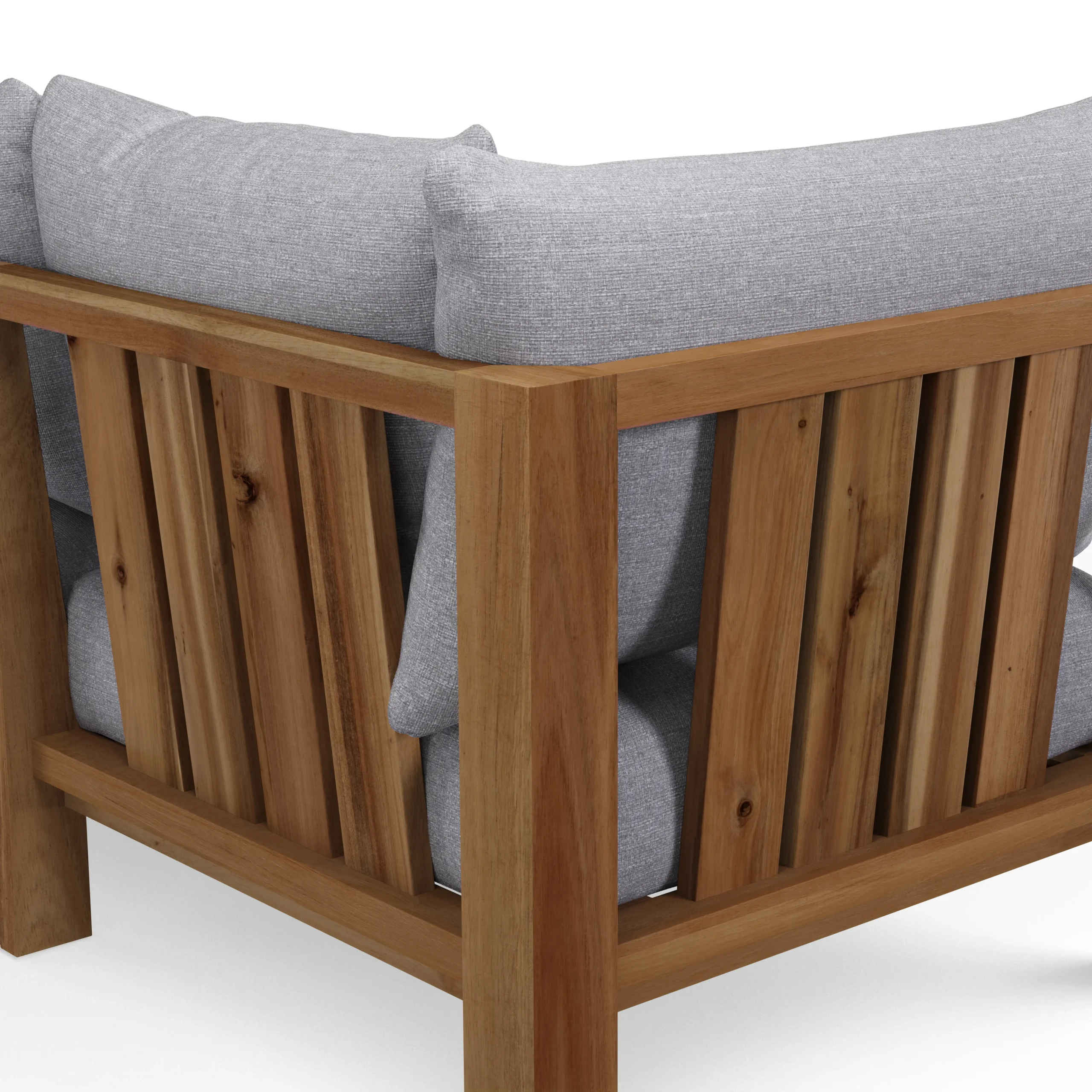 Cove 68.5_ Outdoor Modular Loveseat - Basket Gray - Image 10