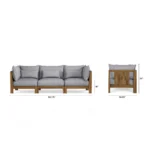 Cove 102.75_ Outdoor Modular Sofa - Basket Gray