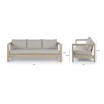 Palmera 80_ Outdoor Sofa - Dravite Gray
