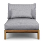 Cove 34.25_ Outdoor Armless Chair Module - Basket Gray