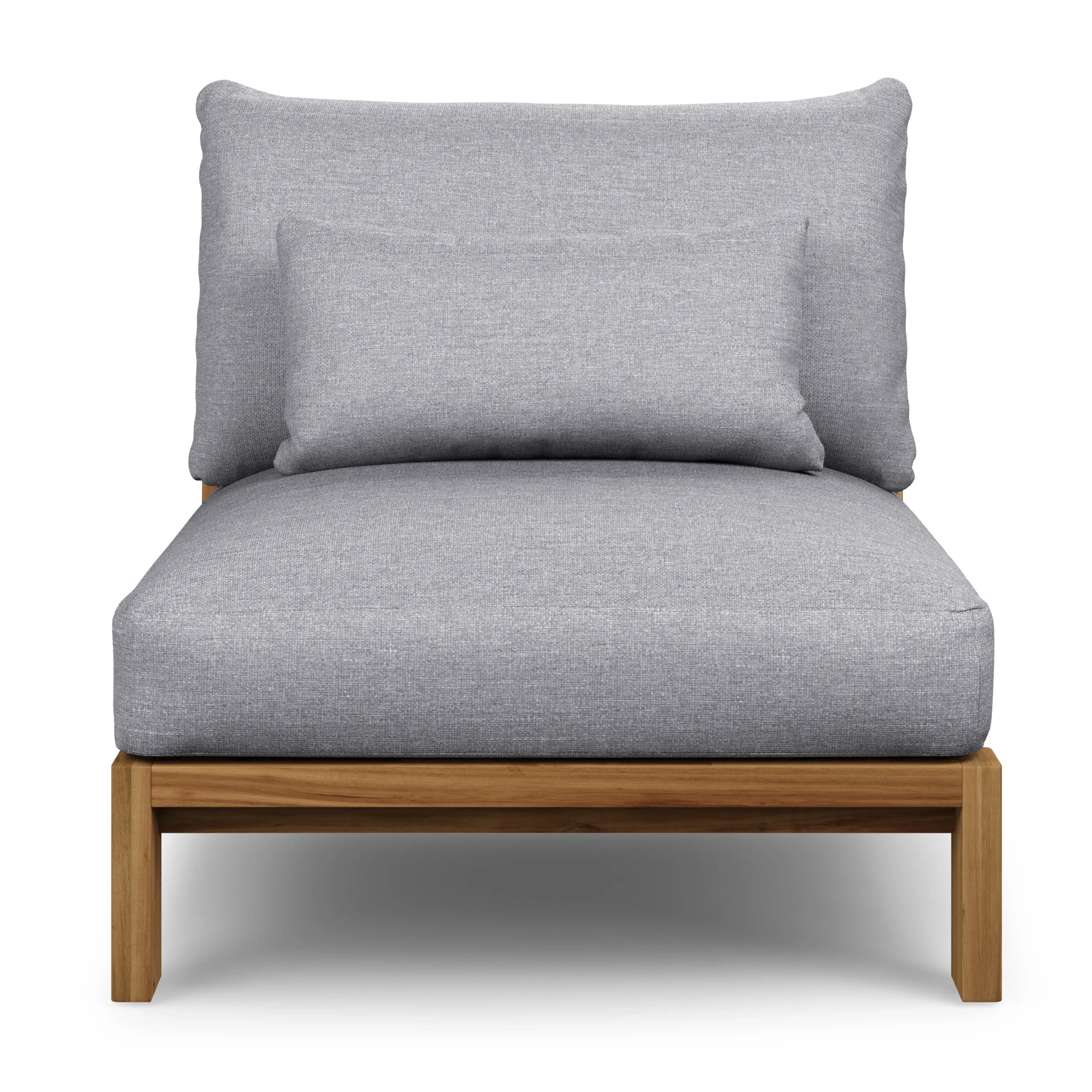 Cove 34.25_ Outdoor Armless Chair Module - Basket Gray - Image 6