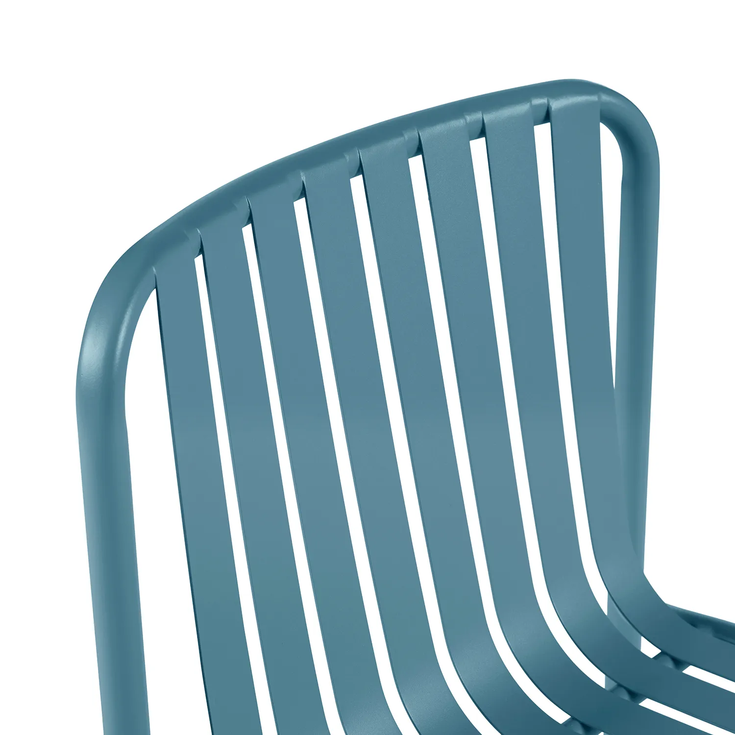 Sarek Outdoor Stackable Dining Chair - Peacock Blue - Image 10