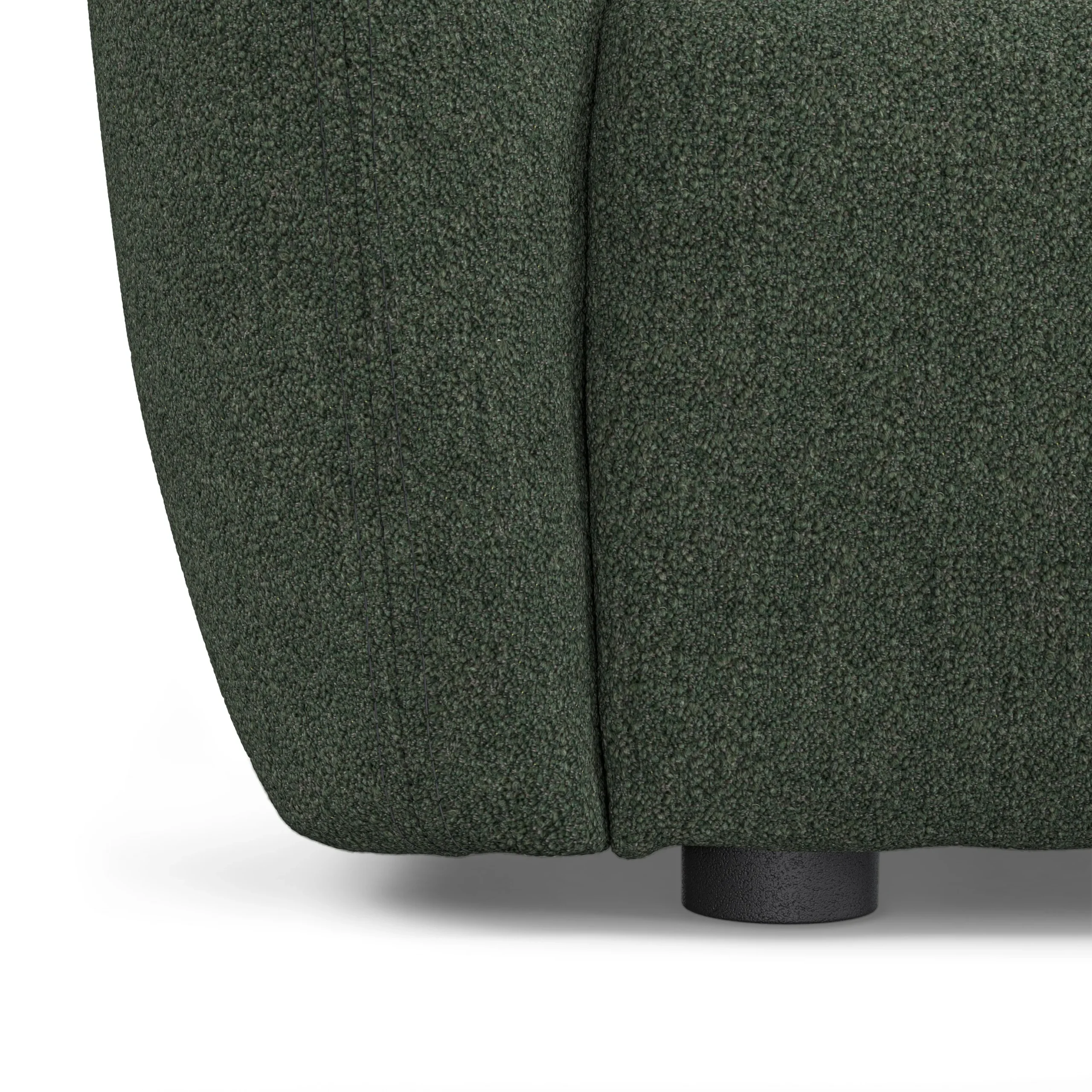 Leigh 86_ Sofa Bed - Green Wool Bouclé - Image 3