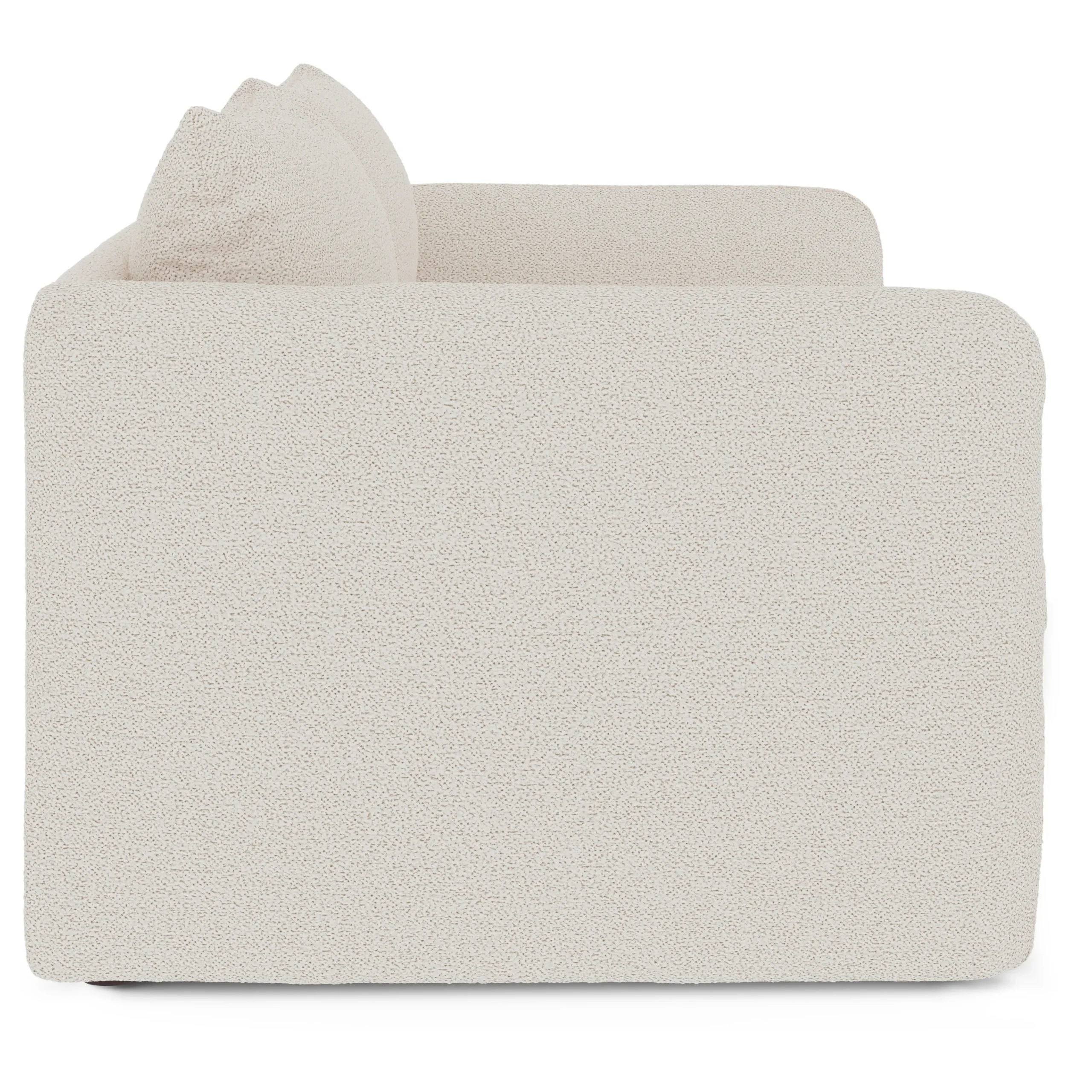 Leigh 86_ Sofa Bed - Ivory Wool Bouclé - Image 3