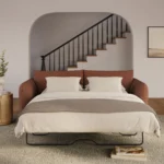 Leigh 86_ Sofa Bed - Napa Rust