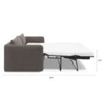 Leigh 86_ Velvet Sofa Bed - Hale Warm Gray