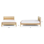 Dalsa Queen Bed - Natural Oak