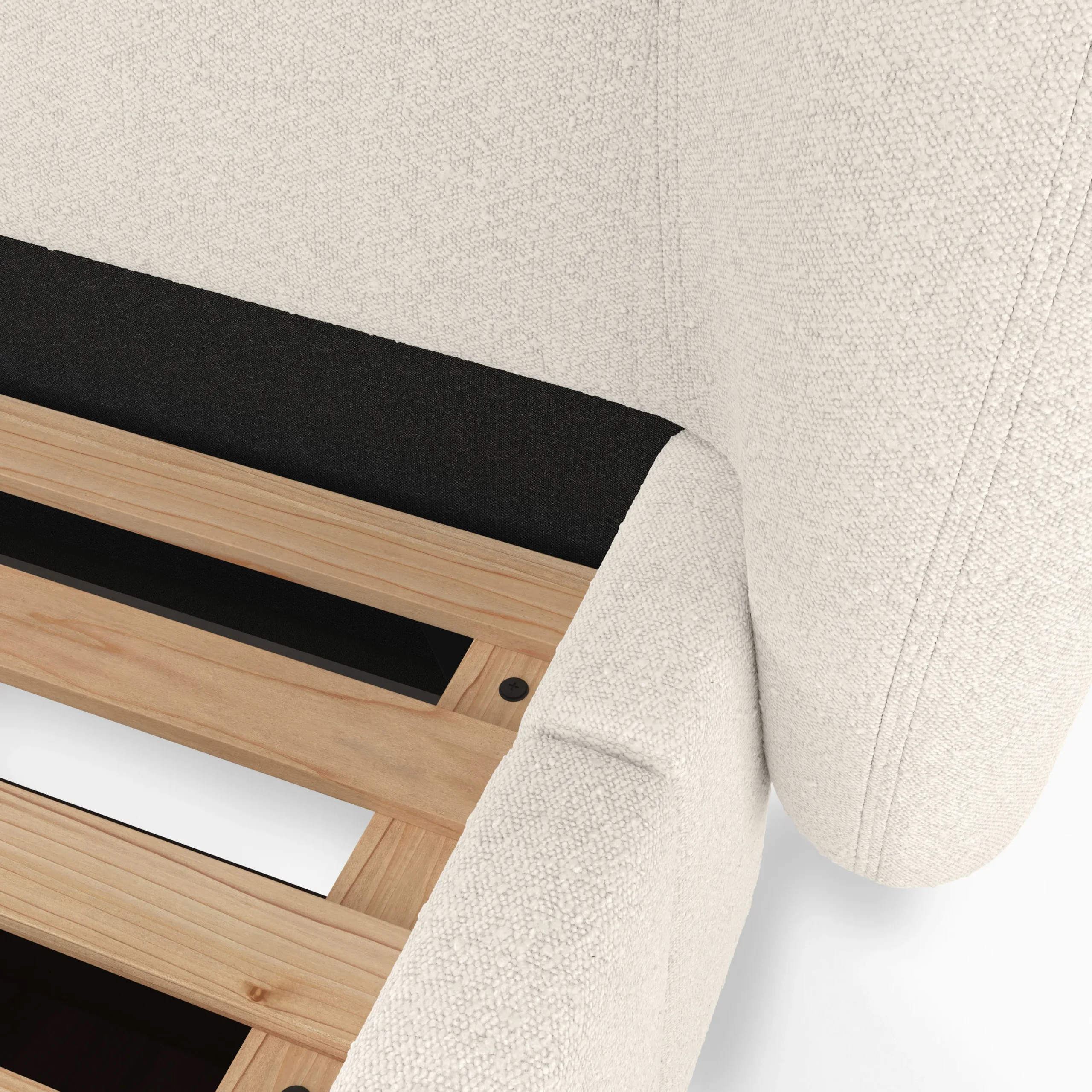 Kayra King Upholstered Storage Bed - Ivory Bouclé - Image 17