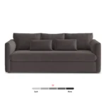 Marina 90_ Velvet Sofa Bed - Hale Warm Gray