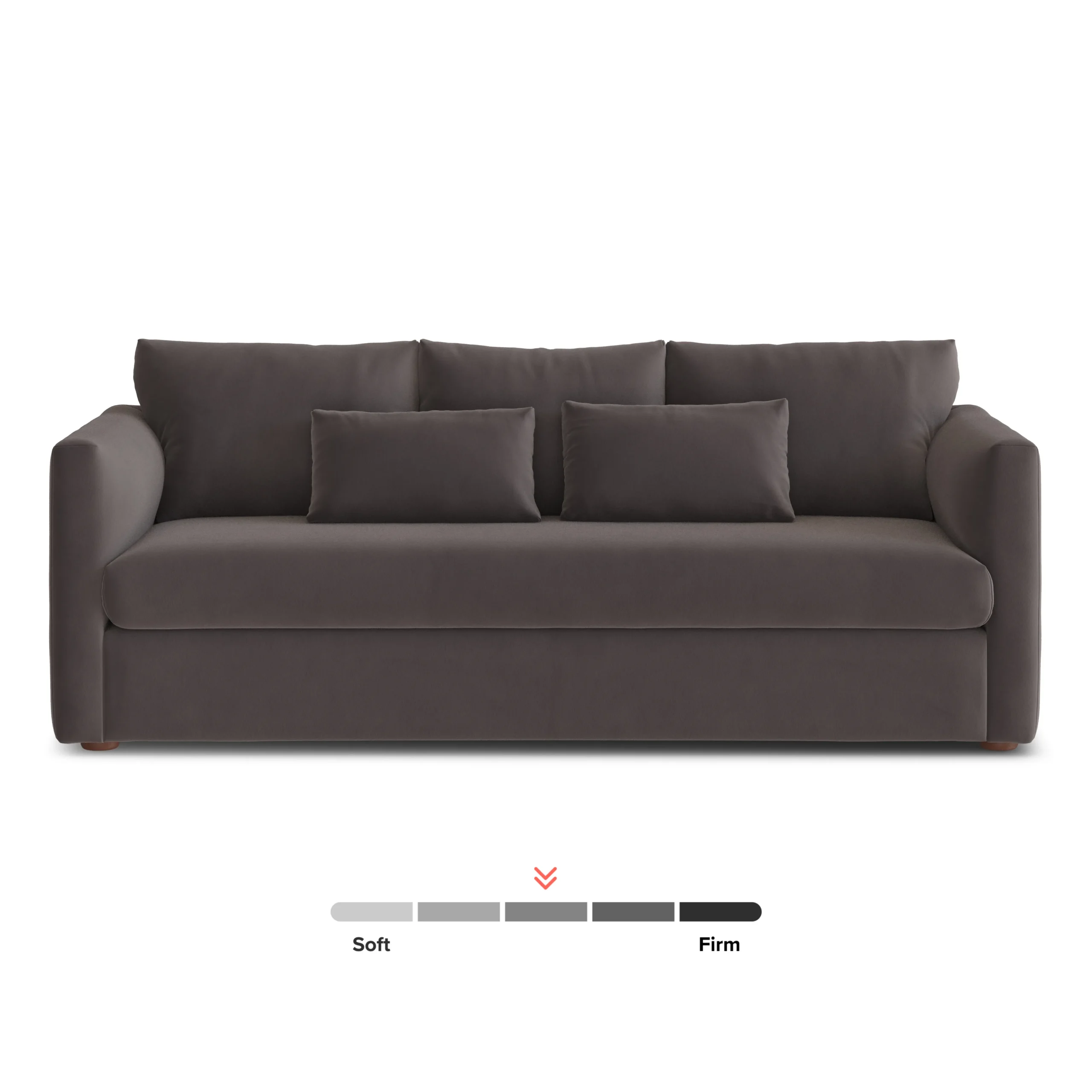 Marina 90_ Velvet Sofa Bed - Hale Warm Gray - Image 5