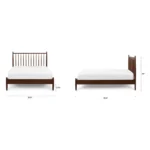 Lenia Full Bed - Walnut