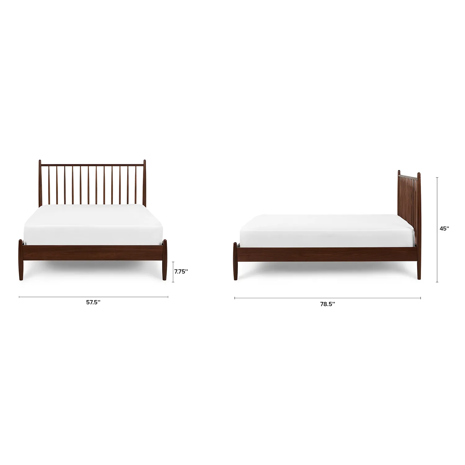 Lenia Full Bed - Walnut - Image 5