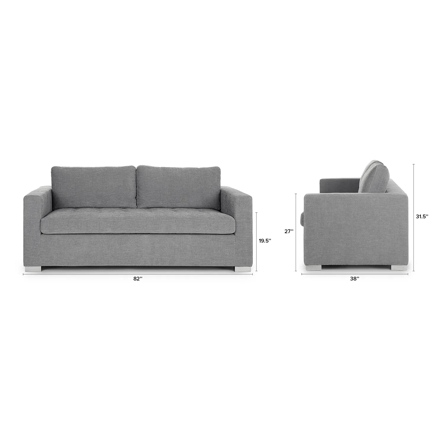 Soma 82_ Sofa Bed - Dawn Gray - Image 6