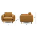 Sanders 37_ Lounge Chair - Hestia Ginger