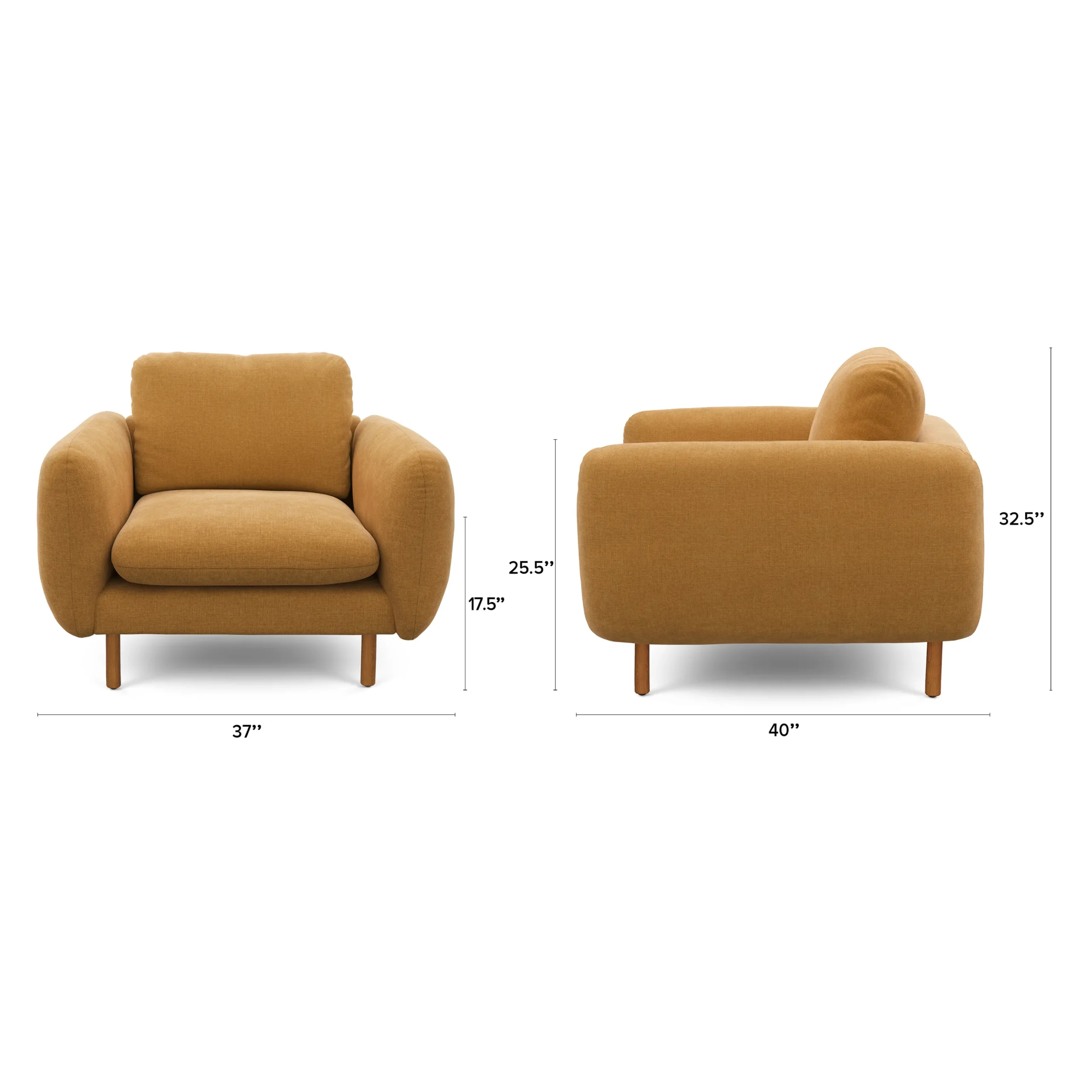 Sanders 37_ Lounge Chair - Hestia Ginger - Image 2