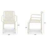 Sarek Outdoor Stackable Dining Armchair - Taupe