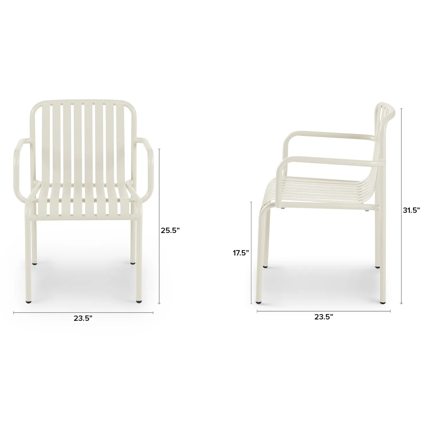 Sarek Outdoor Stackable Dining Armchair - Taupe - Image 2