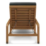 Laholm 78_ Outdoor Chaise Lounge - Dravite Black