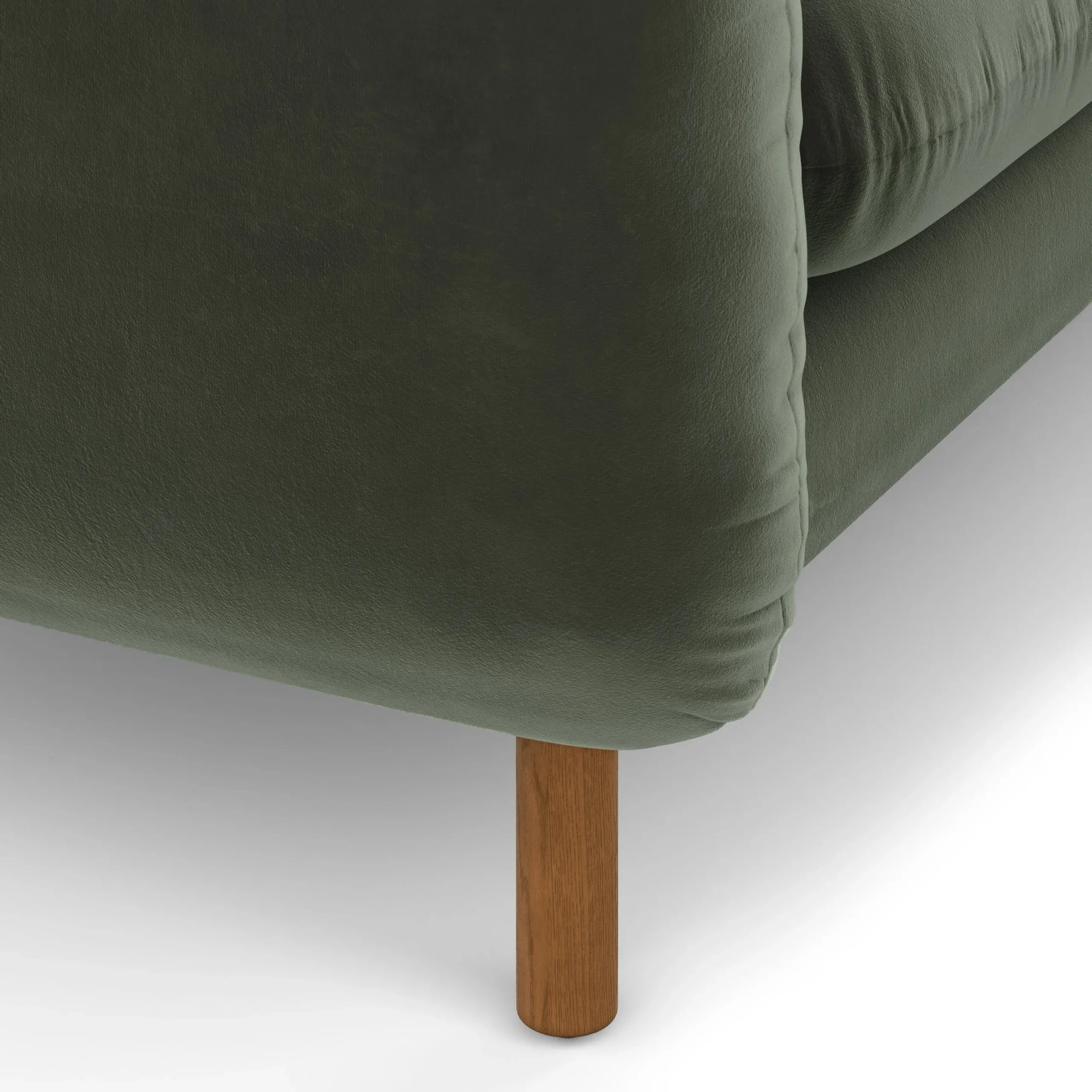 Sanders 37_ Velvet Lounge Chair - Plush Pacific Green - Image 4