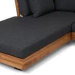 Lubek 82.5_ Outdoor Low Left Sectional Set - Slate Gray