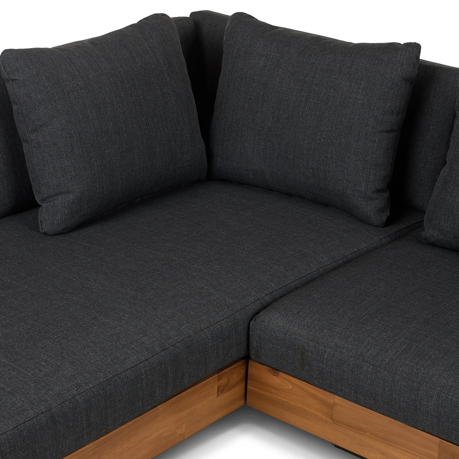 Lubek 82.5_ Outdoor Low Left Sectional - Slate Gray - Image 9