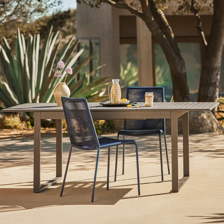 Ofer 56.5_ - 80.5_ Outdoor Extendable Dining Table - Dark Gray