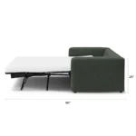 Riley 84_ Sofa Bed - Green Wool Bouclé