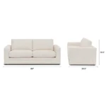 Riley 84_ Sofa Bed - Ivory Wool Bouclé