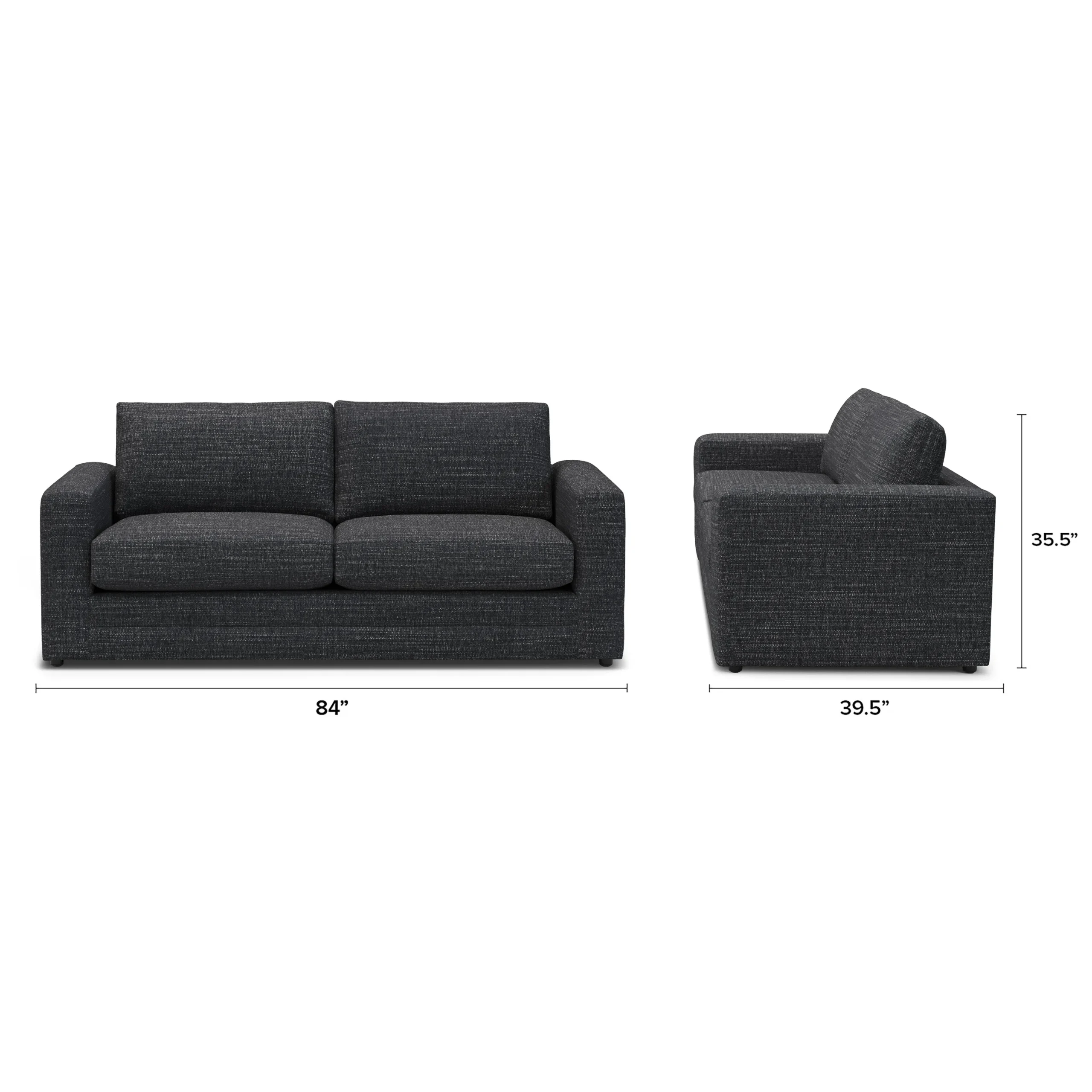 Riley 84_ Sofa Bed - Napa Charcoal - Image 14
