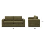 Riley 84_ Sofa Bed - Napa Moss