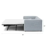 Riley 84_ Sofa Bed - Silver Light Blue