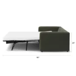 Riley 84_ Velvet Sofa Bed - Hale Fir Green