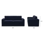 Riley 84_ Velvet Sofa Bed - Hale Ink