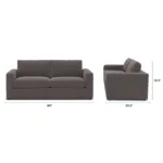Riley 84_ Velvet Sofa Bed - Hale Warm Gray