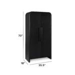Faydra 35.5_ Enclosed Bookcase - Black
