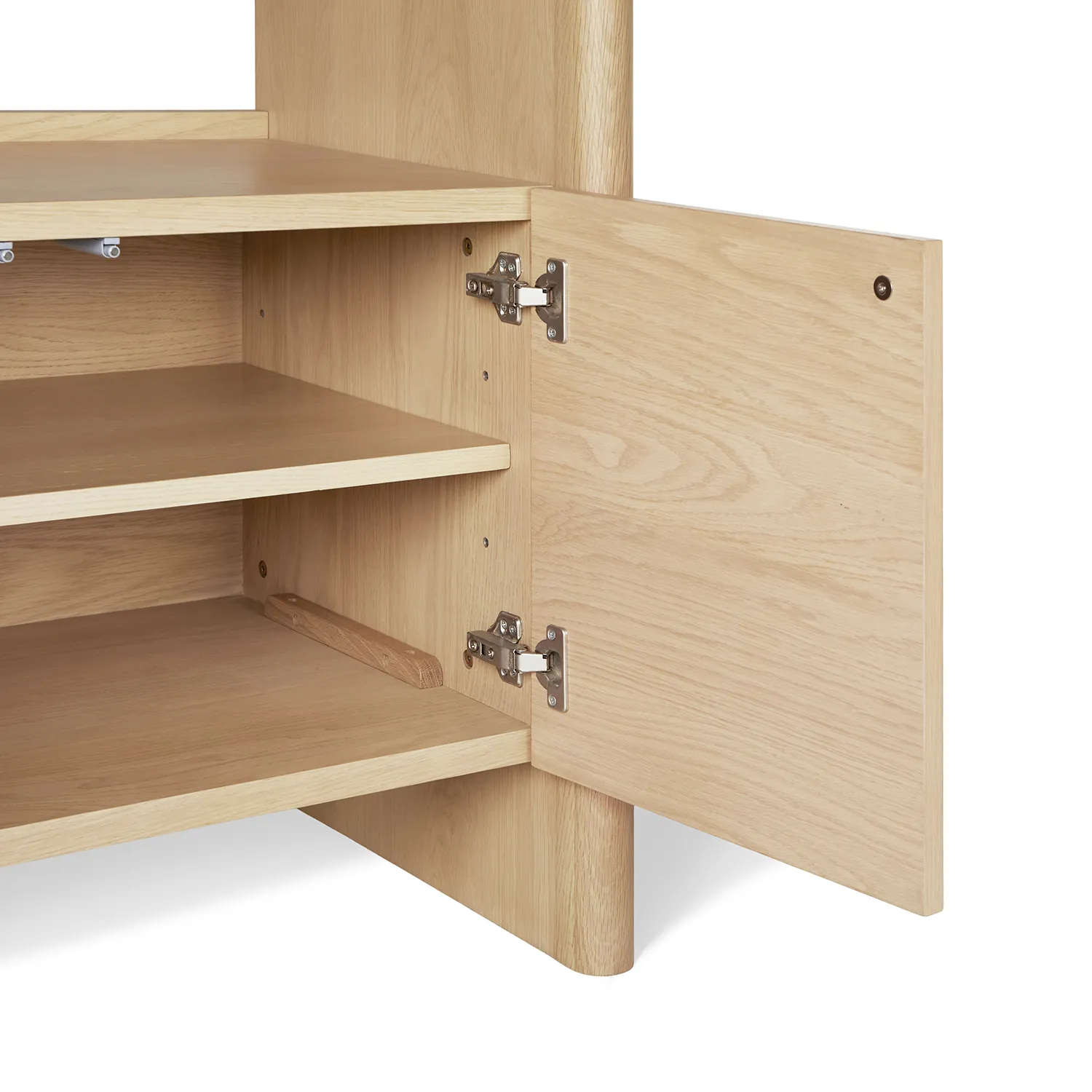 Torme 34_ Bookcase with Storage, Tall - White Oak - Image 16
