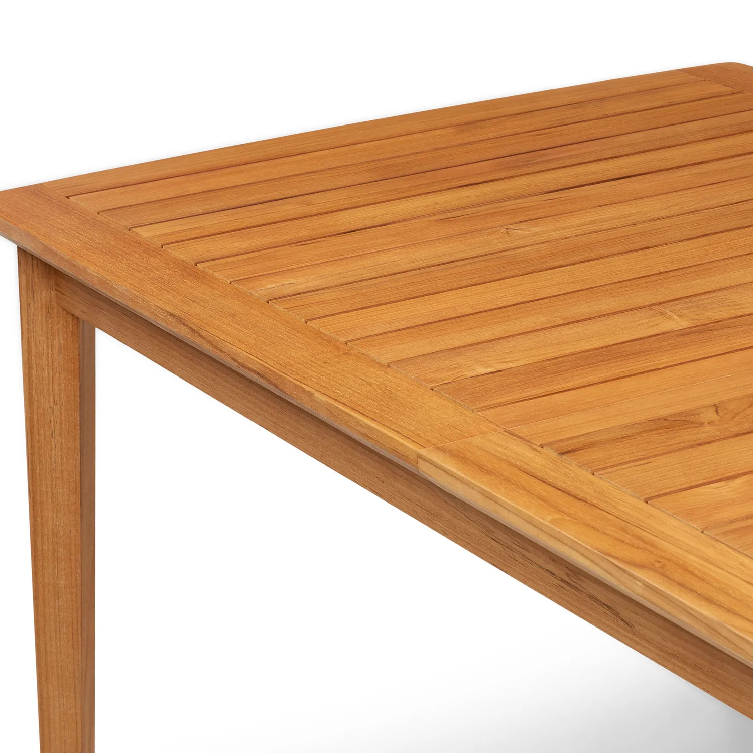 Marol 76.5_ - 95.5_ Outdoor Extendable Dining Table - Bronze Teak - Image 10
