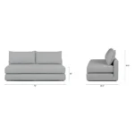 Braam 75_ Sofa Bed - Light Miller Gray