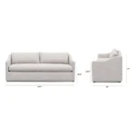 Landry 84.5_ Sofa Bed - Napa White