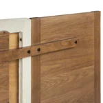 Cassie King Upholstered Bed with Nightstands - Smoked Oak and Taupe Chenille