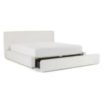 Cigar King Upholstered Storage Bed - Ankara Ivory