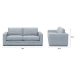 Riley 84_ Sofa Bed - Silver Light Blue
