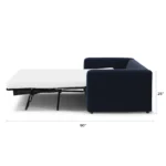 Riley 84_ Velvet Sofa Bed - Hale Ink