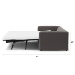 Riley 84_ Velvet Sofa Bed - Hale Warm Gray