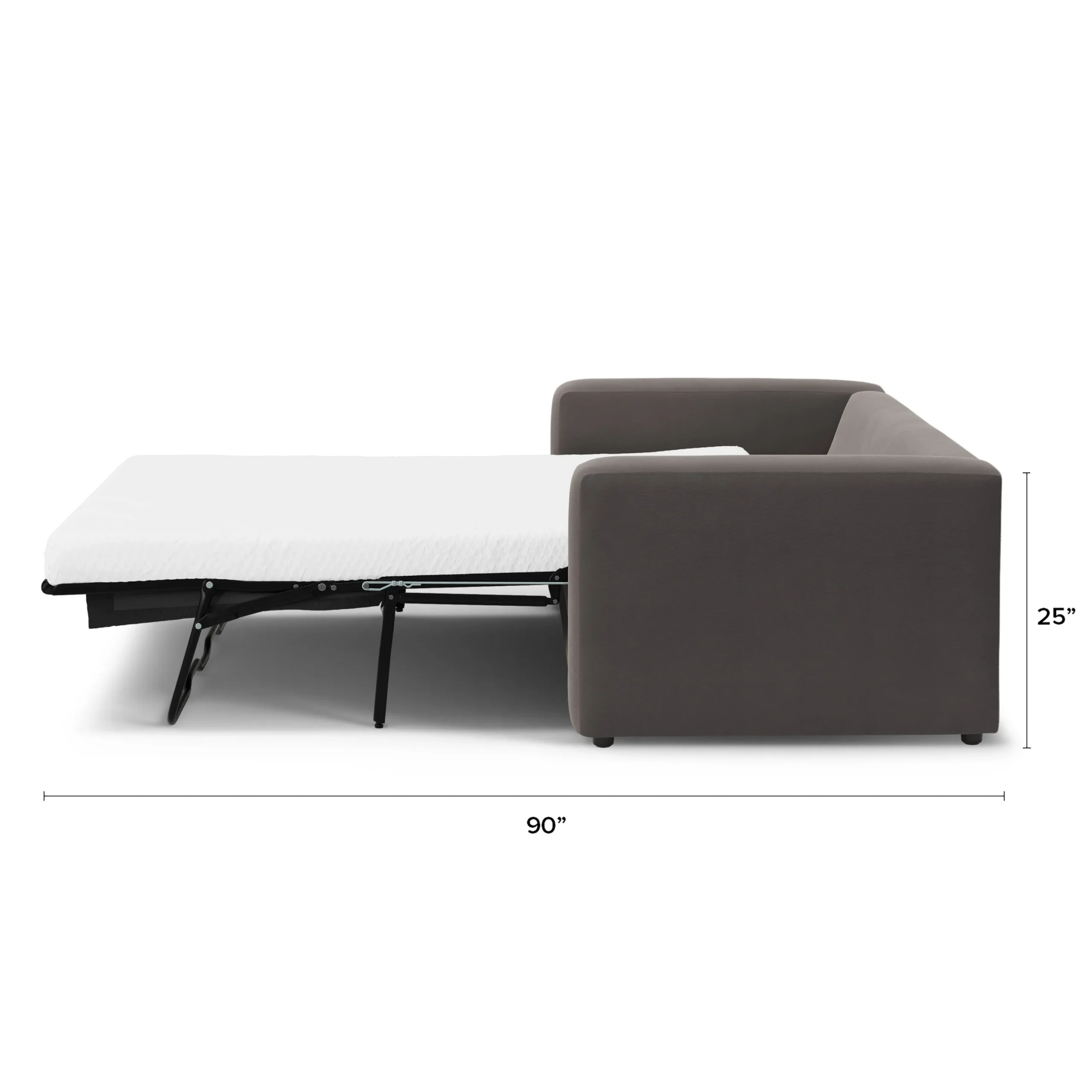Riley 84_ Velvet Sofa Bed - Hale Warm Gray - Image 11