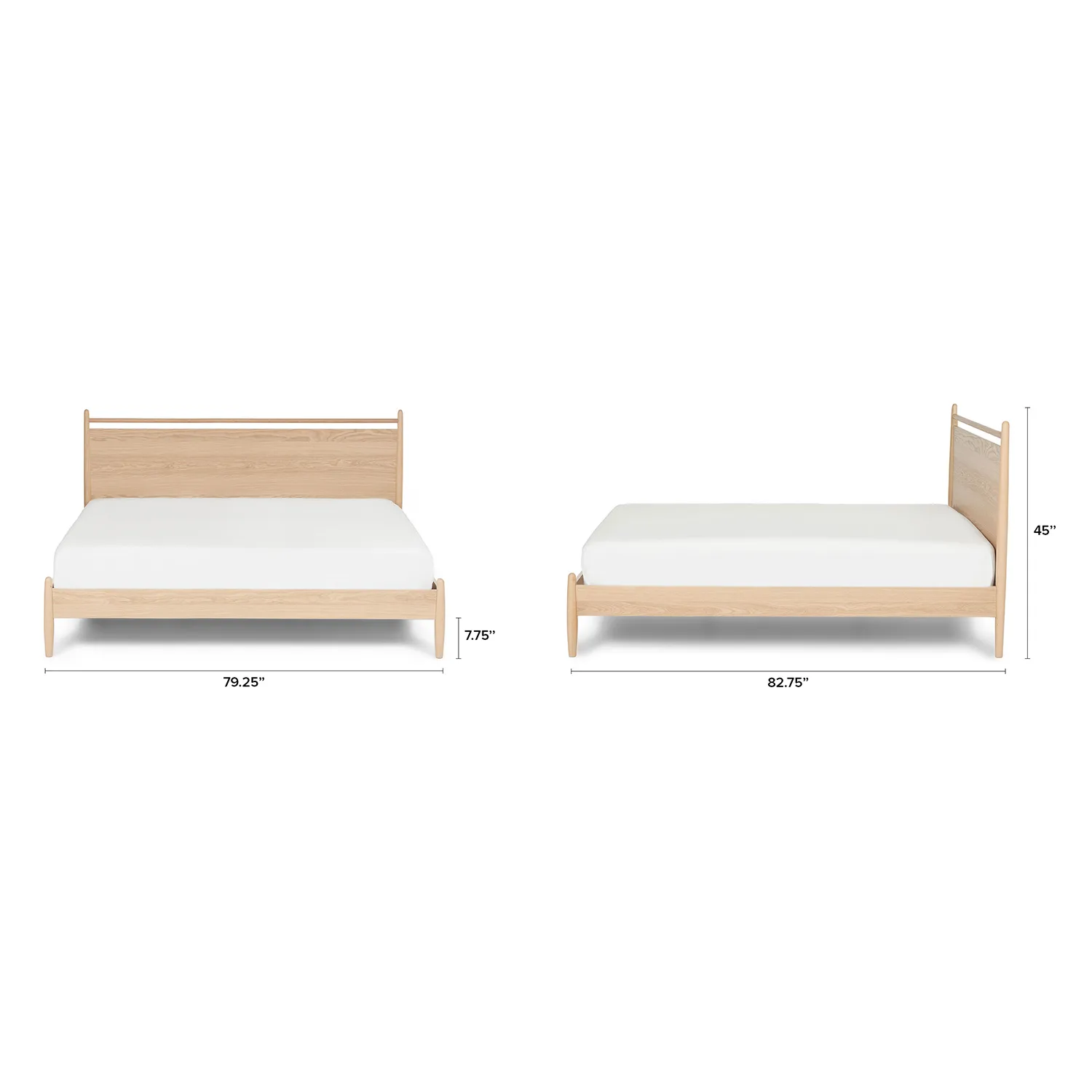 Lenia King Panel Bed - White Oak - Image 4