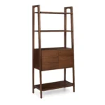 Krossa 31.5_ Shelving Unit with Storage - Walnut